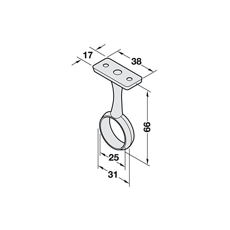 2 x 25mm Chrome Clothes Rail Centre Bars