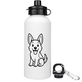 Azeeda 600ml 'Adorable German Shepherd Puppy' Reusable Water/Drinks Bottle (WT00087832)