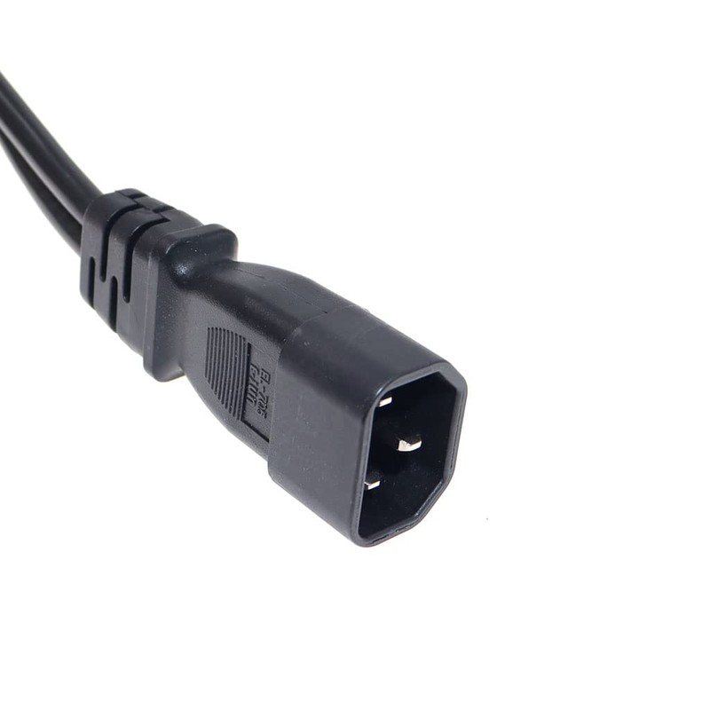 Toptekits C14 to Angled C13 Power Cords - 2ft/60cm, Down