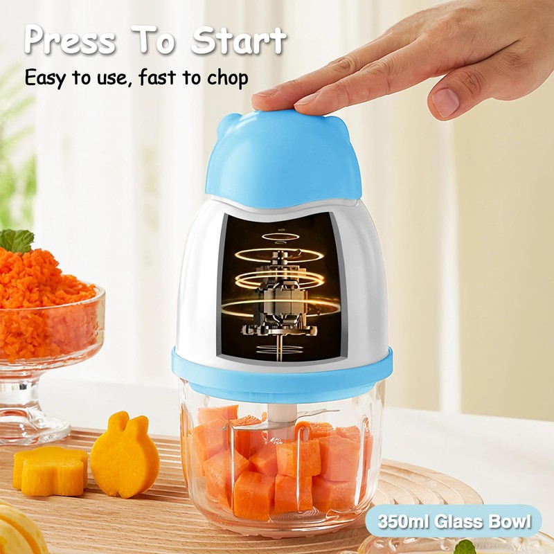 Baby Food Maker, Cordless Food Processor Puree Blender with 350ml