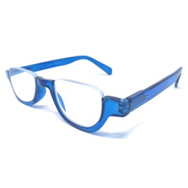 The Noble Semi-Rimless Half Reader Half Moon Reading Glasses, 2.75 Blue