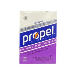 Gatorade Propel Electrolyte Powder Packets, Grape (10 Packets/Box)