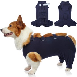 IECOii Wound Protection Suits for Dogs After Surgery, Dog Body After Surgery, Surgery Body Dog Castration Adjustable Recovery Suit Dog for Small Dogs, for Abdominal Wounds and Hind Legs Lick