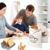 Natural Linen Bread Bags,2 PCS Reusable Bread Storage Bags Eco