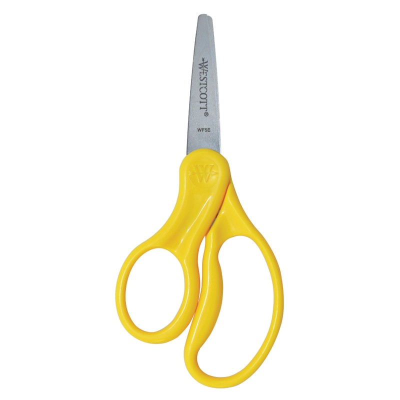 Westcott 13178 Left-Handed Scissors, Hard Handle Kids' Scissors, Back to
