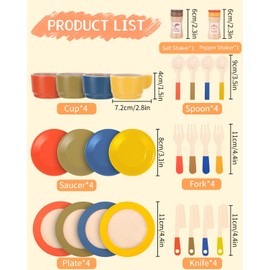 26 Pieces Doll Crockery Children's Kitchen Play Kitchen Accessories Children, Wooden Tableware Set, Children's Kitchen Accessories, Play Kitchen Accessories, Kitchen Toy for Role Play, Gift for