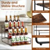 Nuovoware Coffee Syrup Organizer, 3-Tier, 12 Bottles, Black