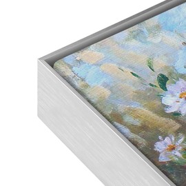 FOLKOR Metal Floating Frame for 24x36 Canvas Oil Paintings, DIY Canvas Frame with 0.8" Deep, Floater Frame for Canvas Prints Wall Art/Portrait/Landscape Living Room Bedroom Kitchen Decor (Silver)