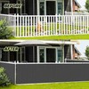 LOVE STORY 3'x10' Charcoal Balcony Privacy Screen Fence Cover (HDPE)