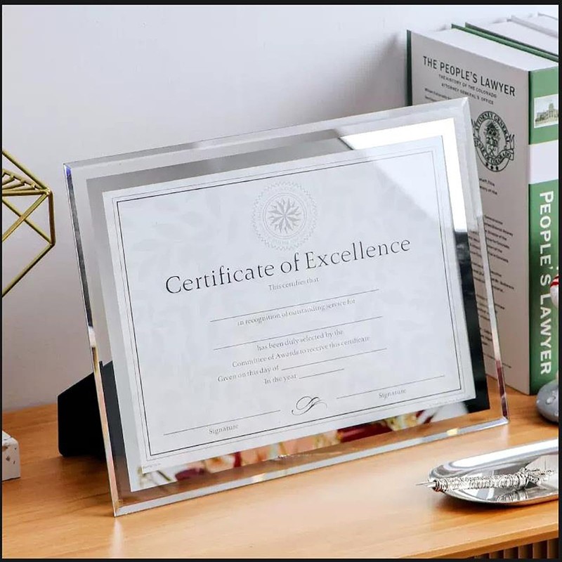 Houstimi Silver A4 Picture Frame Certificate Frame Glass Diploma Graduation