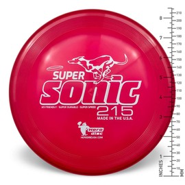 Hero Disc USA Hero SuperSonic 215 K9 Candy Plastic Dog Frisbee, Outdoor Dog Toy and Pet Frisbee, Puncture Resistant Dog Flying Disc