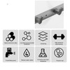 45cm Row Hook Wall Mount Aluminium Alloy Coat Towel Hook