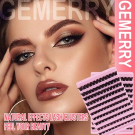 GEMERRY MHL-02 Eyelash Extensions, Volume Eyelash Extensions, Cluster Lashes, Individual Eeylashes Extensions, D Curl, Fluffy Eyelash Extensions, Natural, Fake Lashes