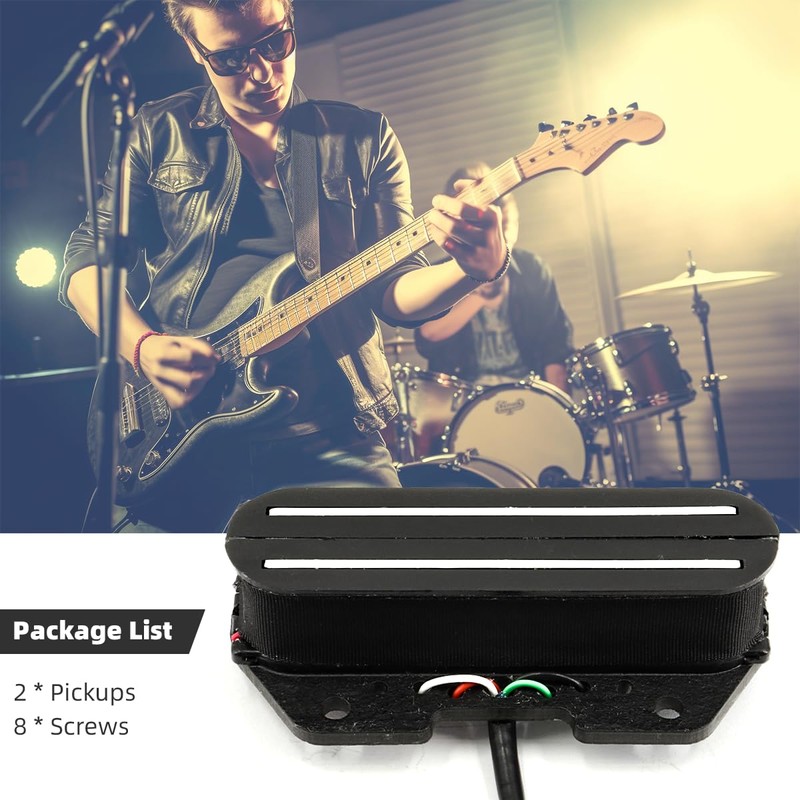 Ogdni Dual Rail Humbucker Pickup Bridge Pickup for Tele Style