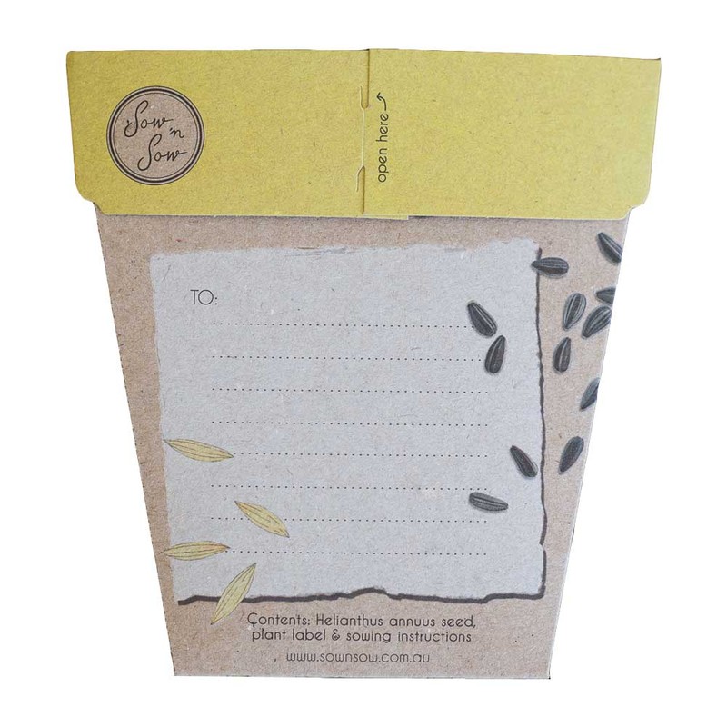 Sow 'n Sow - A Gift Of Seeds - Sunflower