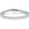 Gemsme 18K White Gold Plated 4.0 Round Cubic Zirconia Classic