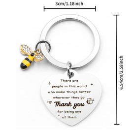 Thank You Gift Leaving Gifts For Colleagues Nurse Thank You Gifts for Women Teacher Keyring Bee Gifts Appreciation Keychain Leaving Gifts For Women Goodbye Gifts For Colleagues Teacher Leaving Gifts