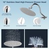 Hibbent All Metal Shower Head, 10'' High Pressure Rainfall Shower