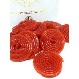 Italian Strawberry Licorice Wheels | Bulk Candy | Natural Colors and Flavors, GMO Free | 3 pounds