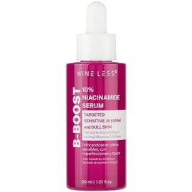 NINELESS-B-Boost Niacinamide Serum 10% 30ml Sérum Facial con Niacinamida, Centella Asiática y Filtrado de Caracol Regula la Grasa, Minimiza Poros y Mejora la Textura Ilumina, Calma e Hidrata