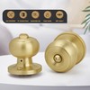 Gaurqiah Keyless Privacy Door Knob, Flat Ball Interior Door Knob,