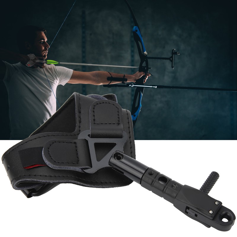 Wrist Strap Bow Release Aid Adujustable PU Outdoor Hunting Arrow