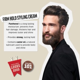 American Crew Men's Hair Styling Cream, Like Gel with Firm Hold and Low Shine, 3.3 Fl Oz