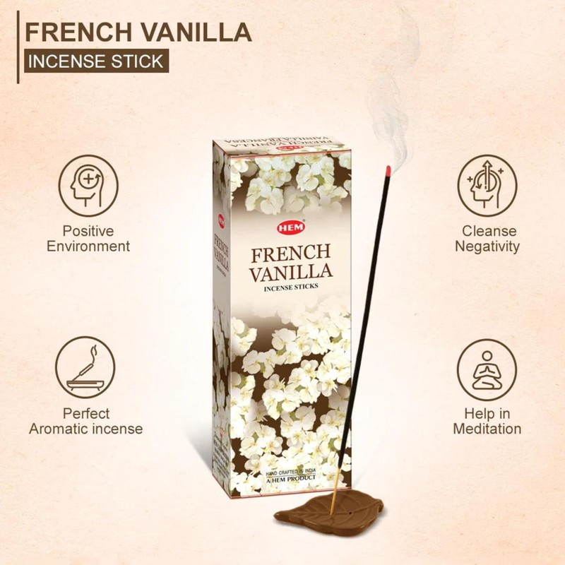 HEM Incense sticks French Vanilla Full box of 6 with