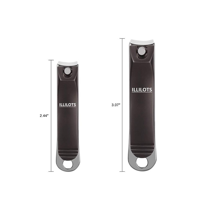 ILLILOTS Nail Clippers Set with Build-in Nail File, Durable Sharp
