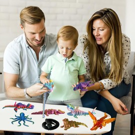 YHBWSM - 9 juguetes articulados impresos en 3D, diseño móvil de articulaciones de cuerpo completo, para decoración de computadora de oficina en casa, regalo ideal para niños y niñas