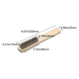 Wire Brush Stainless Steel Wirebrush Wooden Handle Wire Scratch Brush for Metal Grinding Polishing Cleaning