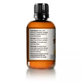 Mayan's Secret - Raw Pumpkin Seeds Oil Organic Unrefined Cold Pressed 4 fl oz