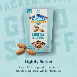 Blue Diamond Almonds, Premium Lightly Salted Snack Nuts For A Low Sodium Option With Protein, 8 Ounce (Pack of 1)
