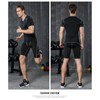 ORBU Men's Compression Half Tights with Pockets for Training, Muscle