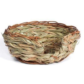Prevue Pet Small Oval Pet Nest Woven Natural Grass - 1070