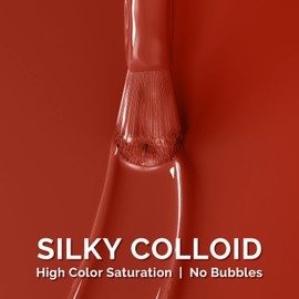 MelodySusie MelodySusie Rust Red Gel Nail Polish,0.5fl oz Nails Soak Off UV LED Red Brown Gel Polish Gift for Women Nail Art Manicure Salon DIY Nail Design Decoration at Home-1745