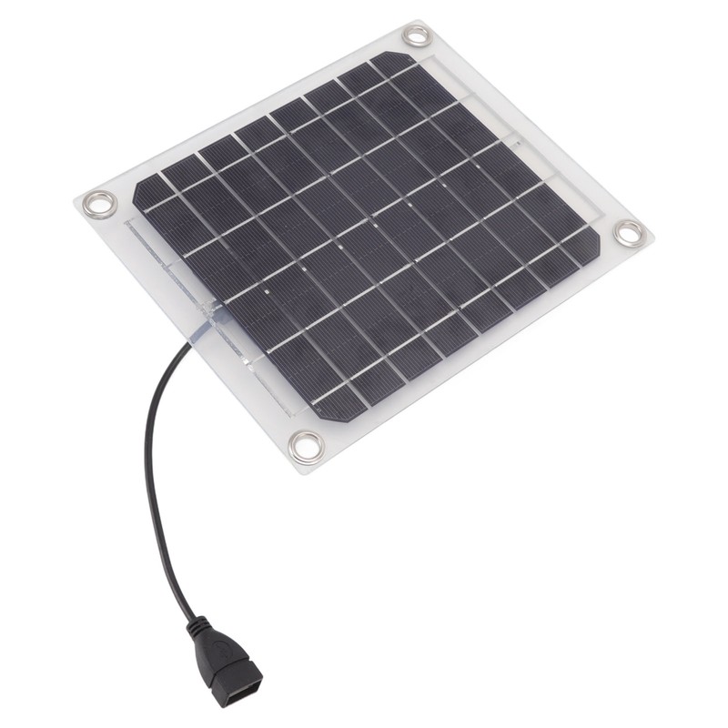 Solar Panel 10W USB Output Transparent Design Double Sided Power