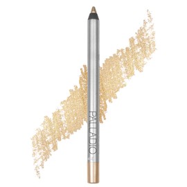 Palladio Delineador de ojos de precisión, a base de silicona, pigmento rico, aplicación suave, efecto ahumado dramático para el uso diario suave, párpados sensibles, se puede afilar, Champagne