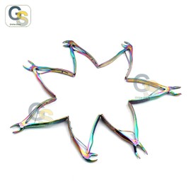 G.S Pedo/Child Extraction Forceps Dental Instrument Set, 7 Pieces, German Grade Stainless Steel Rainbow Best Quality