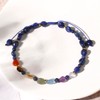 Jewboo 7 Chakra Crystals and Stones Anklet Irregular Tumbled Gems