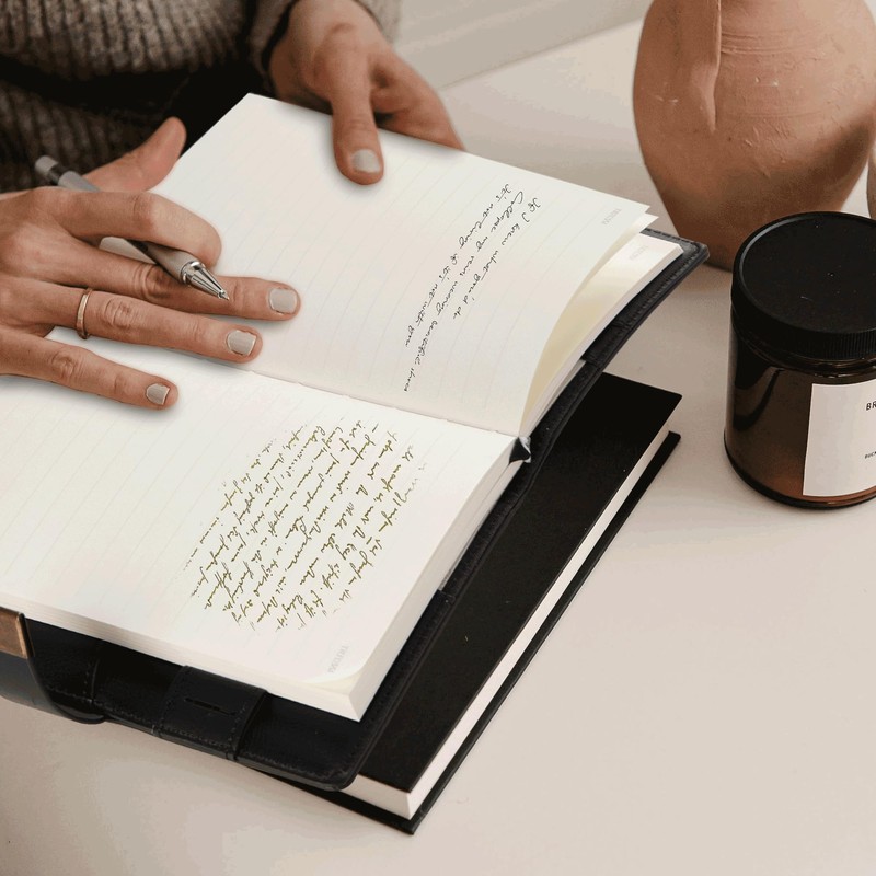 Dragon Leather Journal Notebook, Diary with Combination Lock, Lined/Blank Paper