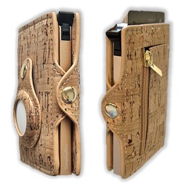 SimpleyPro - Hochwertiges und stylisches Wallet mit Airtag- & Münzfach aus hochwertigem Kork für 12 Karten, nachhaltige Geldbörse Herren & Frauen, Slim Wallet, Geldbeutel, Kartenetui, Portemonnaie