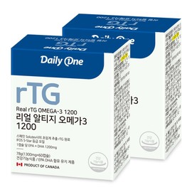 Daily One [Daily One] Real Altige Omega 3 1200 78g 60 capsules x 2 bottles, 4 months supply / [데일리원] 리얼 알티지 오메가3 1200 78g 60캡슐 x 2통 4개월분