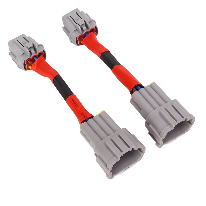 2PCS Headlight Conversion Adapter Wiring Harness Dustproof Fit for 350z