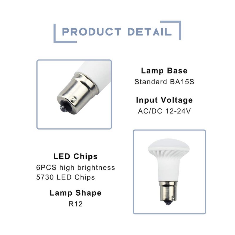 Bonlux 1383 R12 LED 12V 24V RV Boat Reading Light