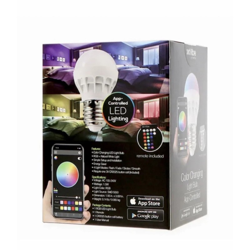 Vibe E-ssential TikTok Vibe Color Changing Smart RGBW LED Bulb