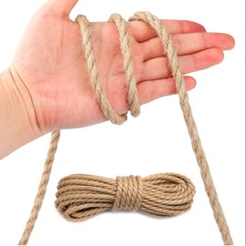 YXFZPAN Natural Jute Twine String, 328 Feet, 5mm Thick, Durable Packing Rope for Crafts and Gift Wrapping