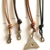 Soft nappa leather lanyard - assorted colours chrome colour clips
