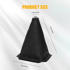 Tecledsn Car Shift Knob Dust Cover, Car Shift Boot, Leather Gear Shift Cover, Universal Car Interior Accessories Shifter Boot Cover for Most Manual/Automatic Vehicles (Black/Leather)