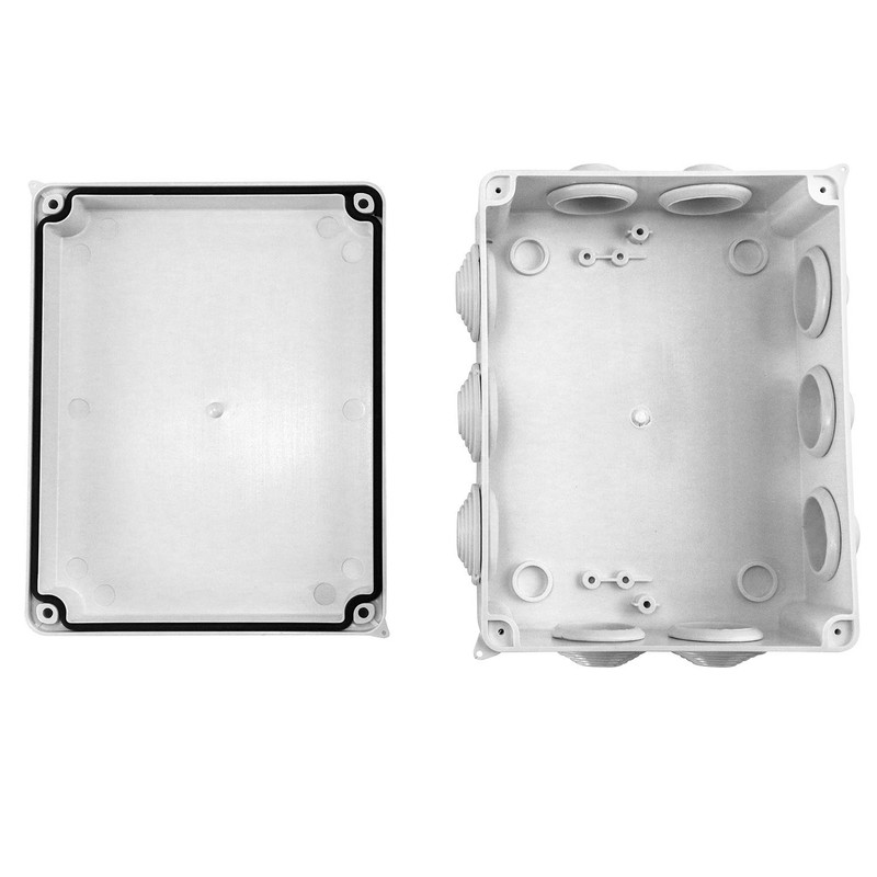 QWORK® Surface-Mounted Junction Box, Junction Box, Waterproof, Dustproof, IP65, ABS